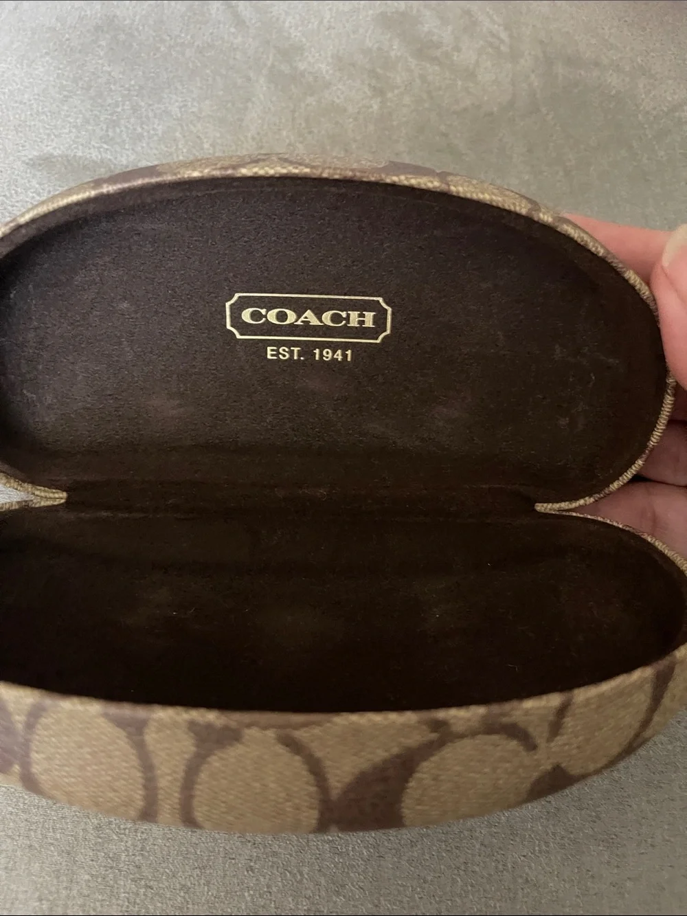 Coach Brown  Sunglasses Case